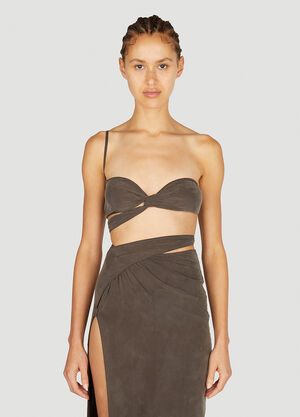 Jacquemus Le Bandeau Espelho Top Brown jac0251012
