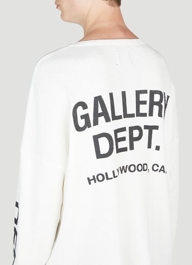 Gallery Dept. Logo Print Thermal Sweatshirt White gdp0153005