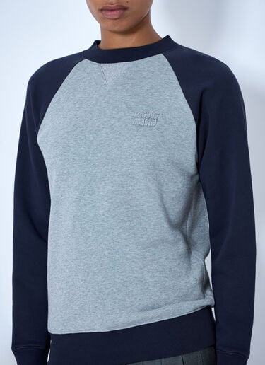 LN-CC® - Miu Miu: Raglan Sleeve Sweatshirt - Grey Miu Miu Raglan Sleeve Sweatshirt Grey miu0265006