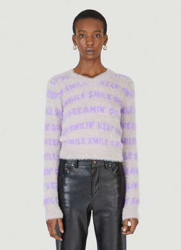 Stella McCartney Slogans Fluffy Sweater Purple stm0247001