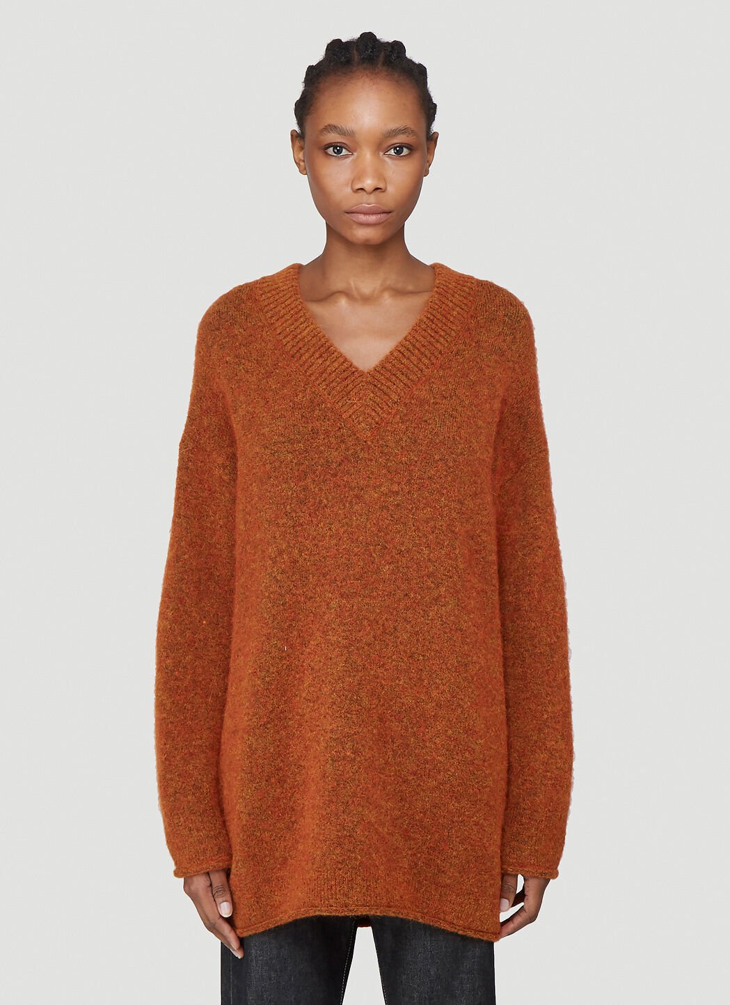 Acne studios deep v neck sweater hotsell