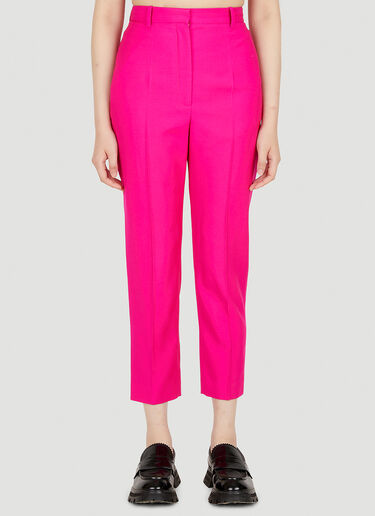 Alexander McQueen Tailored Cropped Suiting Pants Pink amq0248002