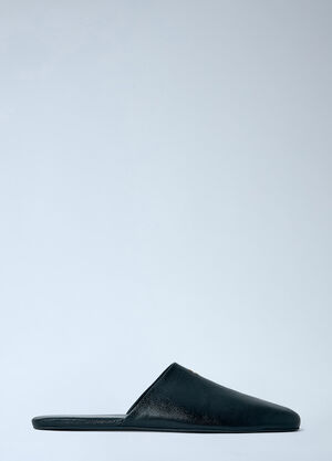 Miu Miu Leather Slippers Black miu0264215