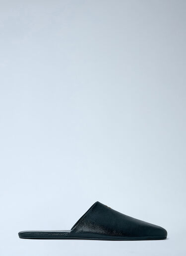 LN-CC® - Miu Miu: Leather Slippers - Black Miu Miu Leather Slippers Black miu0264215