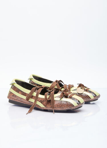 Kiko Kostadinov Lella Hybrid Ballerina Flats Brown kko0256017