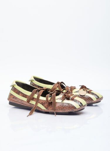Kiko Kostadinov Lella 混合芭蕾平底鞋 棕色 kko0256017