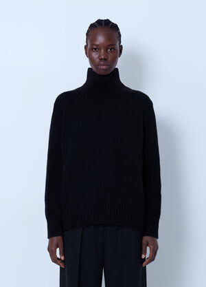 The Row Plira Cashmere Sweater Black row0266014