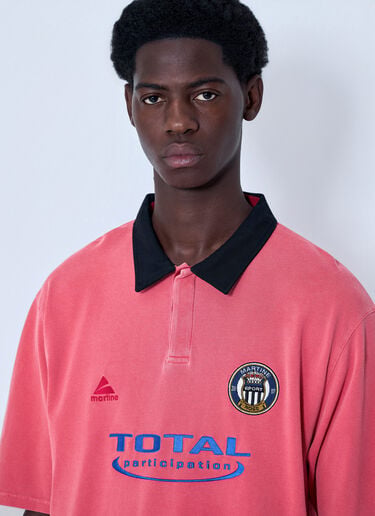 Martine Rose Logo Polo Shirt Pink mtr0164016