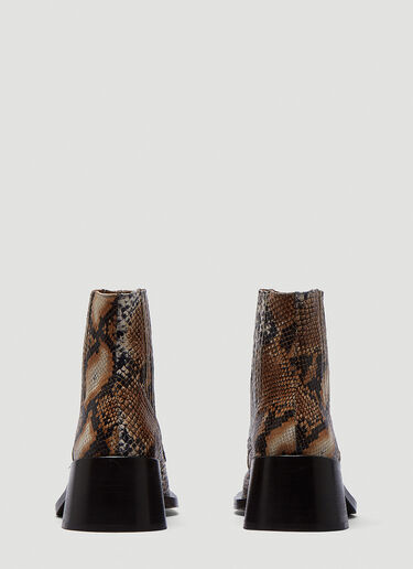 Martine Rose Square-Toe Boots Brown mtr0243004