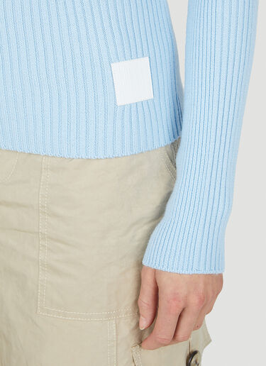 Marc Jacobs Ribbed High Neck Sweater Blue mcj0251008
