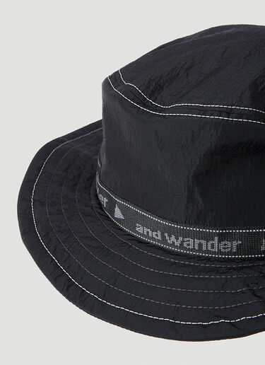 And Wander JQ 徽标饰带渔夫帽 灰色 anw0149018