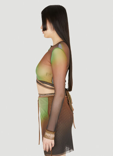 Ottolinger Fade Mesh Wrap Top Brown ott0248008