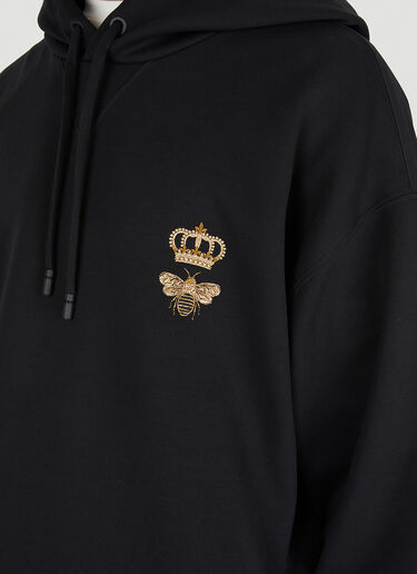Dolce & Gabbana Bee Embroidered Hooded Sweatshirt Black dol0147016