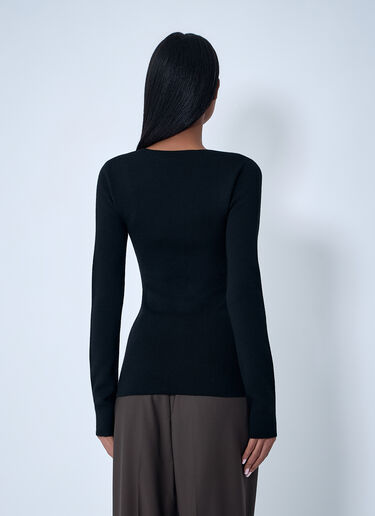 TOTEME Merino Knit Sweater Black tot0263012