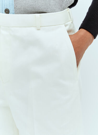 Thom Browne 低腰斜纹布裤 白色 thb0155009