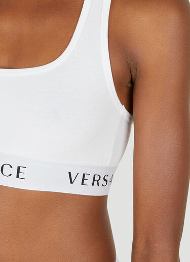 Versace 徽标提花文胸 白 vrs0249023