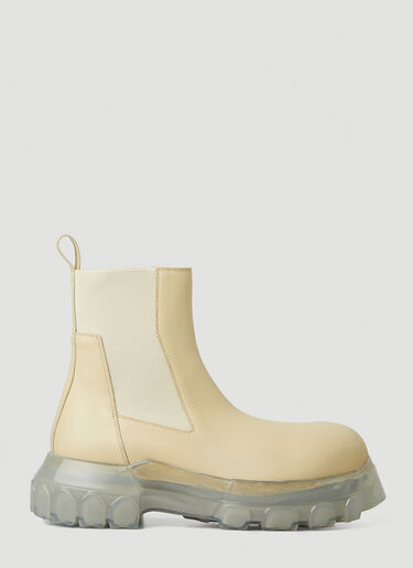 Rick Owens Beatle Bozo Tractor Boots Cream ric0147023