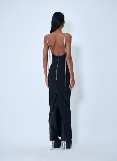 Rick Owens Spaghetti Strap Column Dress Black ric0263035