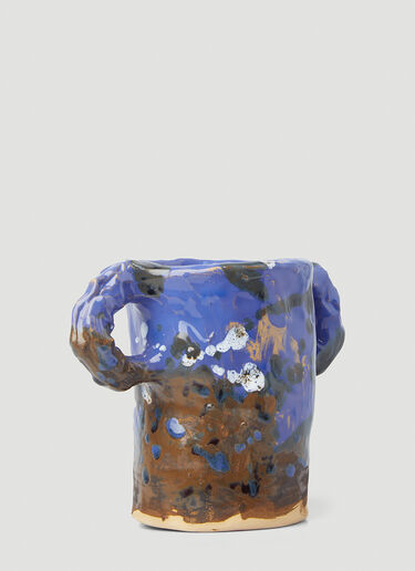 NIKO JUNE Glased Vase  Blue nko0346011