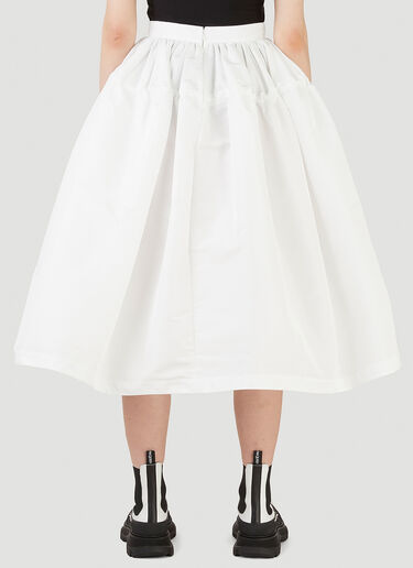 Alexander McQueen Drawstring Gathered Skirt White amq0245112