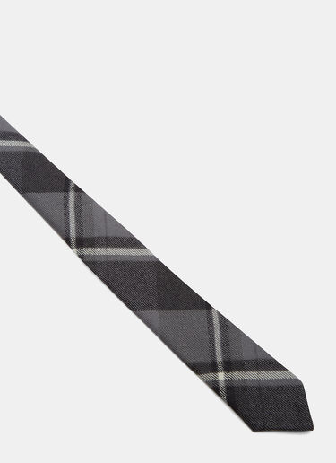 Thom Browne Winter Madras Twill Tie Grey thb0126021