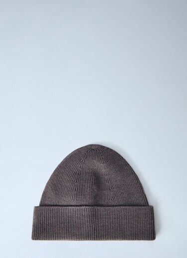 LN-CC® - Acne Studios: Wool Beanie With Rivet - Grey Acne Studios Wool Beanie With Rivet Grey acn0165073