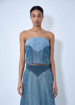 Levi's Structured Denim Bustier Top Blue lvs0264003
