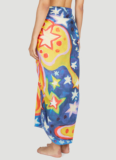 Marni x No Vacancy Galactic Paradise Sarong Midi Skirt Multicolour mvy0253003