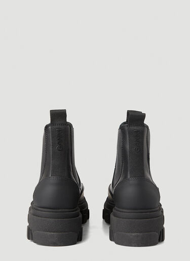 GANNI Leather Low Chelsea Boots Black gan0246120