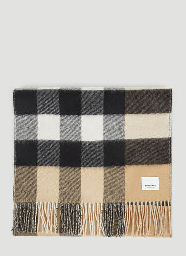 Burberry TB Half Mega Check Scarf Beige bur0151151