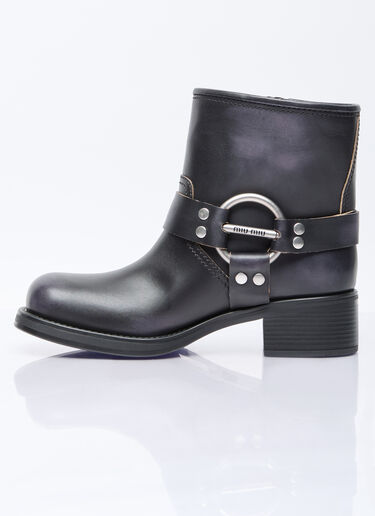 Vintage-look Leather Boots Miu Miu Vintage-look Leather Boots Black miu0256049