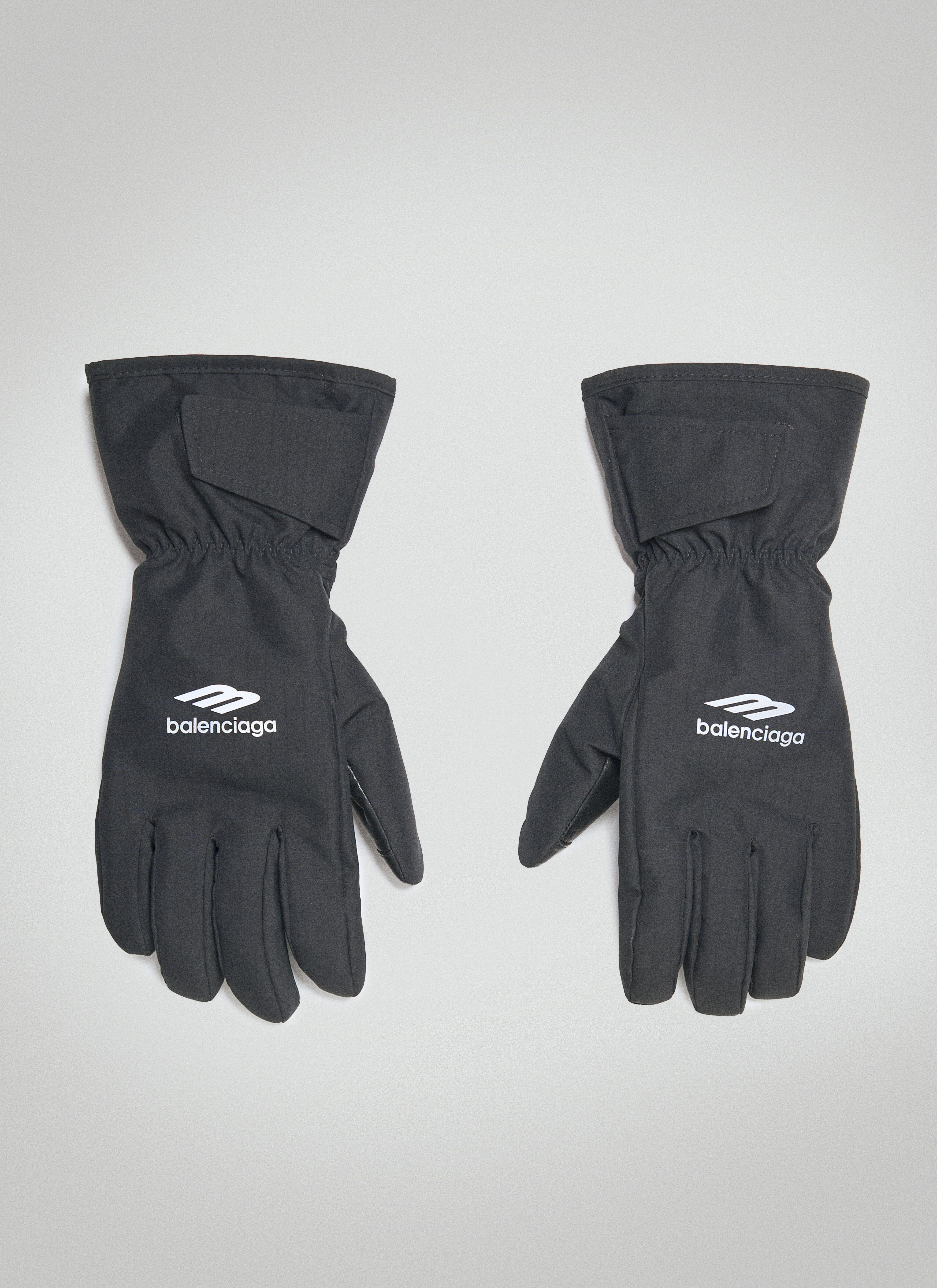 バレンシアガ ブラックグローブ3B Sports Icon Ski Gloves