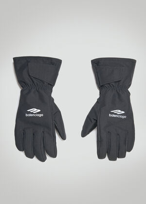 Balenciaga 3B Sports Icon Ski Gloves Black bal0155110