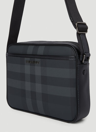 Muswell Leather Trimmed Crossbody Bag in Grey - Burberry