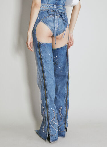 Guess USA Denim Chaps Pants Blue gue0254001