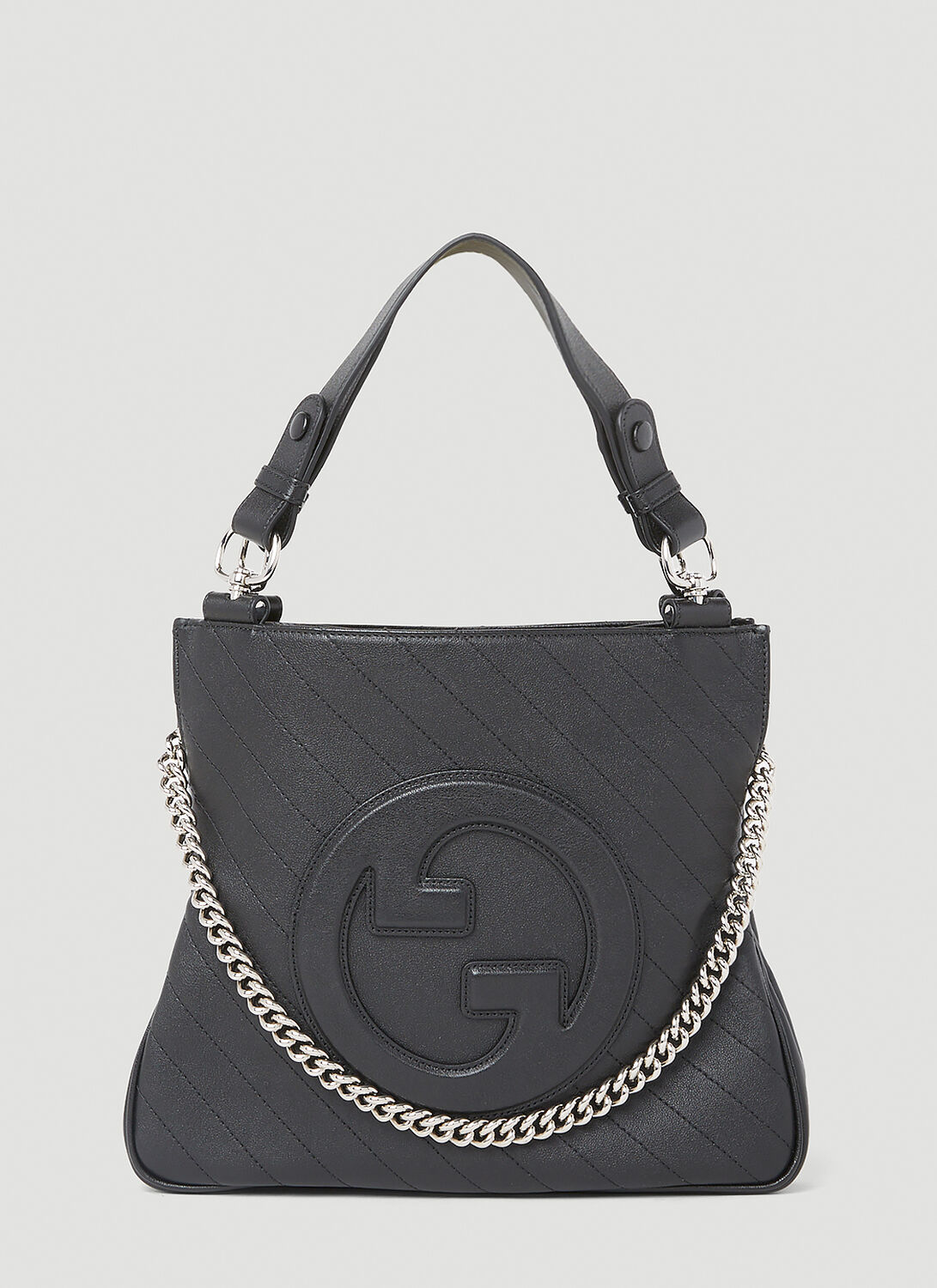 Gucci Interlocking G Blondie Tote Bag In Black