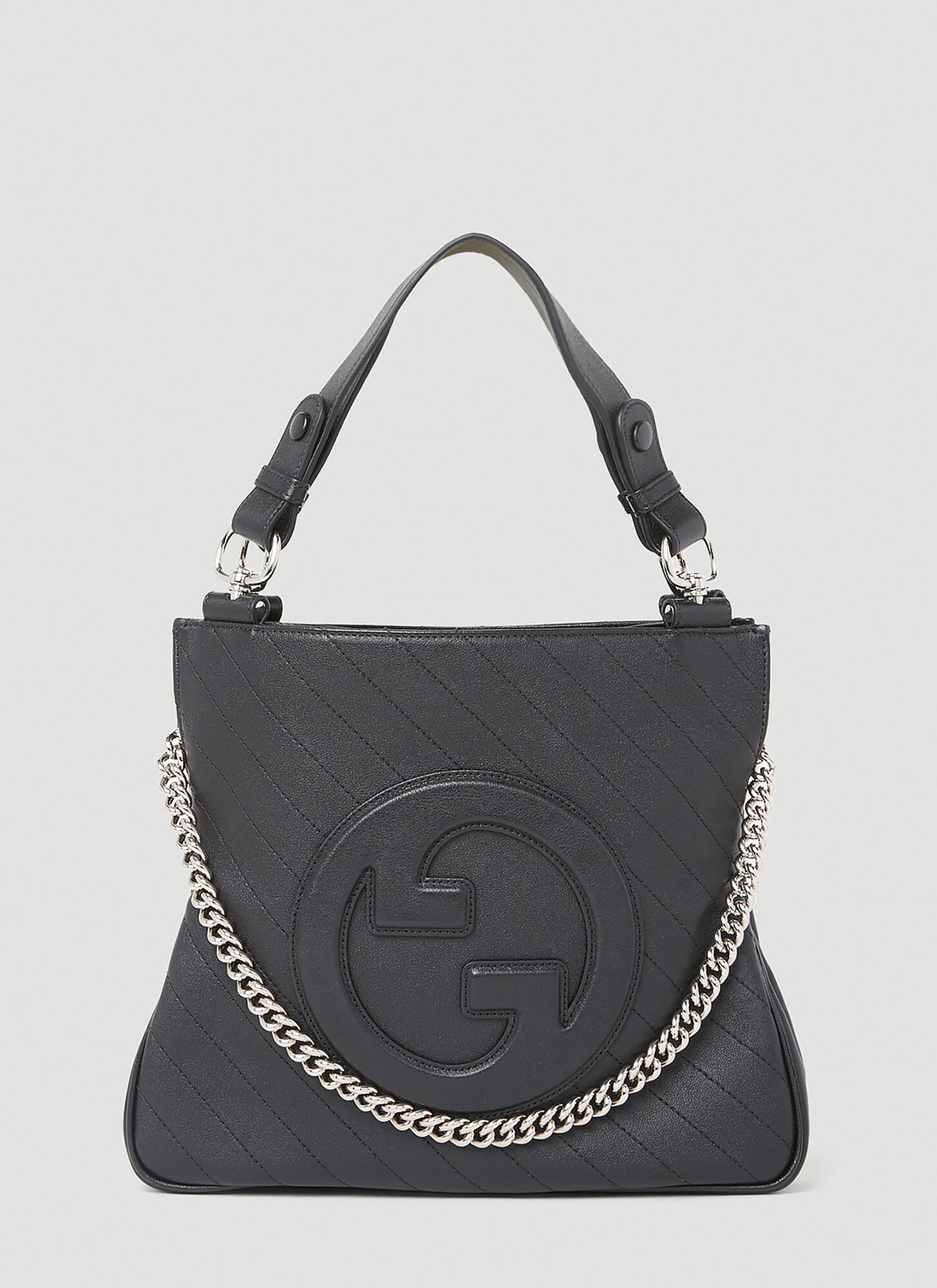 Shop Gucci Interlocking G Blondie Tote Bag In Black