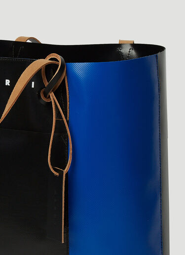 Marni Tribeca North South Shopping Tote Bag Blue mni0149039