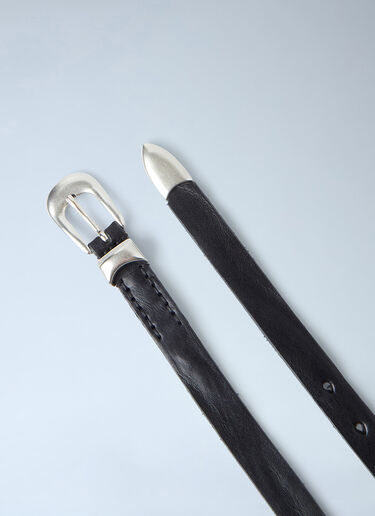 Our Legacy Curved Buckle Belt Black our0346003