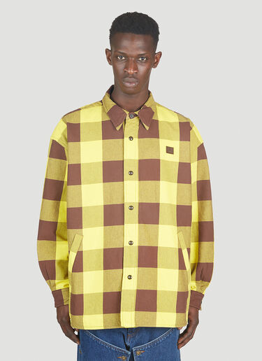 Acne Studios Padded Check Overshirt Yellow acn0151011