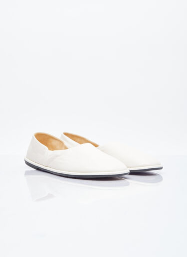 Leather Canal Flats The Row Leather Canal Flats Beige row0253058