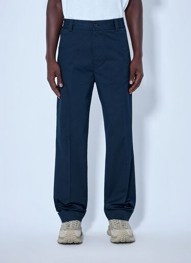 LN-CC® - Moncler: テーラードチノトラウザーズ - ネイビー Moncler テーラードチノトラウザーズ ネイビー mon0165012