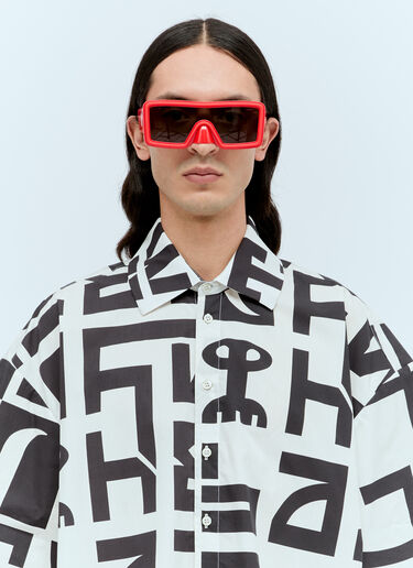 Walter Van Beirendonck UFOサングラス レッド wlt0156025