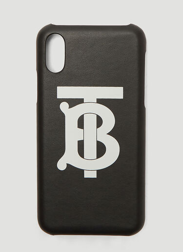 Burberry TB 모노그램 아이폰 X 케이스 Black bur0137035
