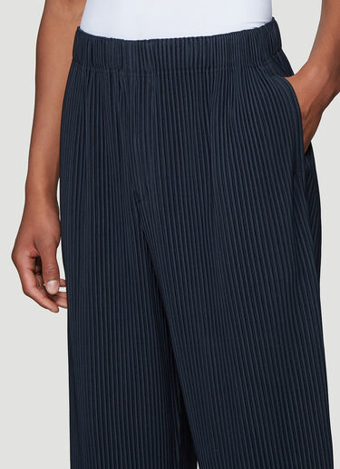 Homme Plisse Issey Miyake Pleated Wide-Leg Pants Navy hmp0138014