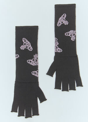 Rick Owens Fingerless Orb Gloves Brown ric0158011
