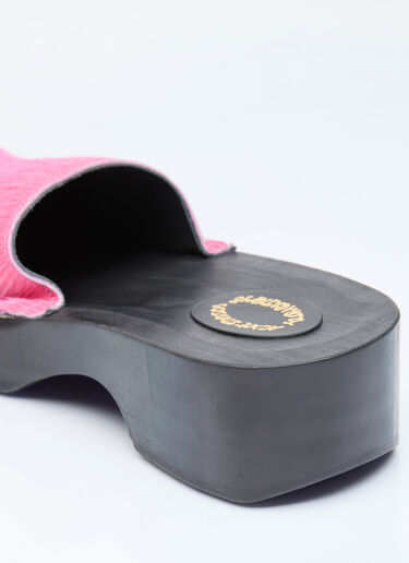 Acne Studios Hairy Wood Clogs Pink acn0254022