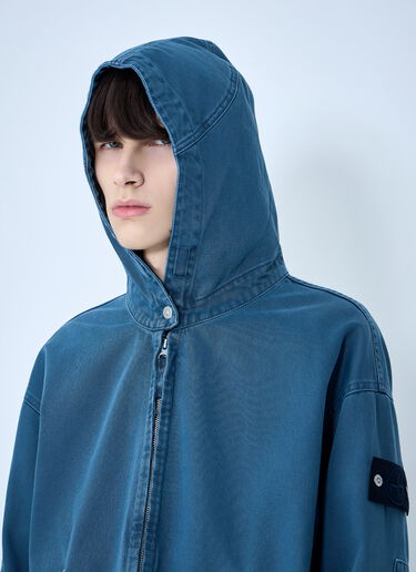 Stone Island Hooded Denim Jacket Blue sto0164032