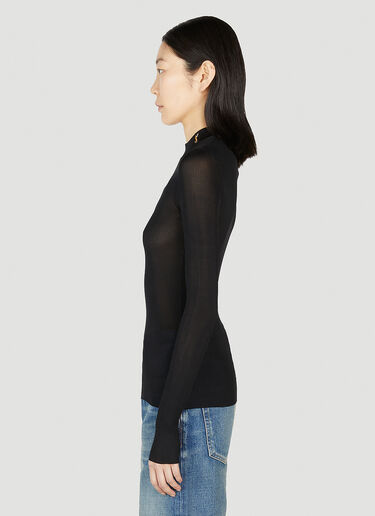 Saint Laurent Second Skin Top Black sla0251043