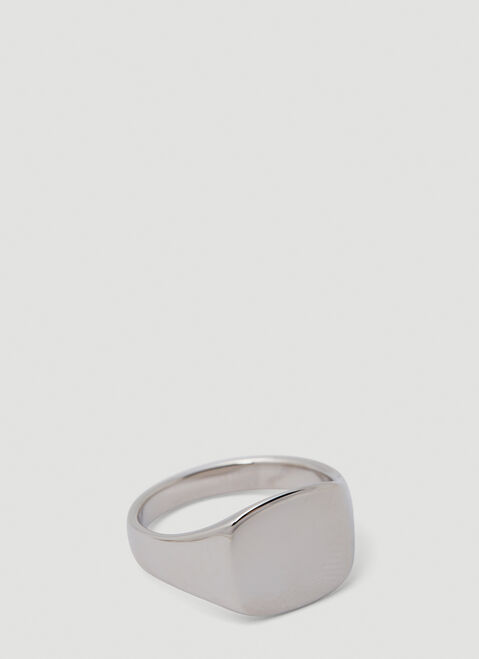 Tom Wood Cushion Mini Signet Ring Silver tmw0353027
